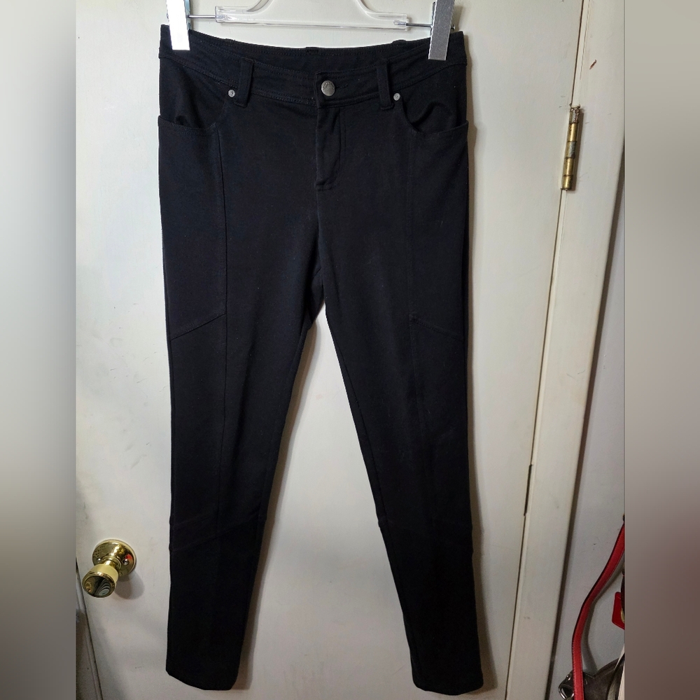 FREE PEOPLE BLACK PONTE PANTS WOMEN'S SIZE 28, INSEAM 28.5"